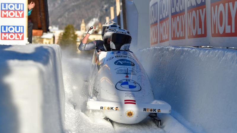 Dāvis Spriņģis izcīna 1. vietu Eiropas čempionātā bobslejā četriniekiem