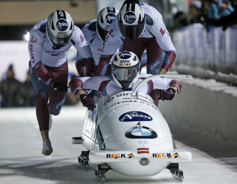 Tukumnieka Dāvja Spriņga pārstāvētā bobsleja četrinieka ekipāža Vinterbergā izcīna 19. vietu