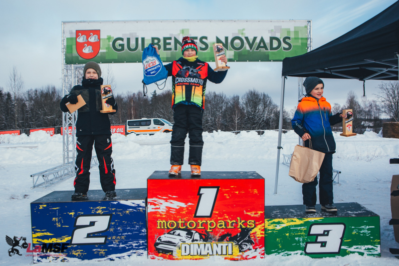 Tukuma motosportistiem medaļas Latvijas ziemas motokrosa čempionāta 2.posmā
