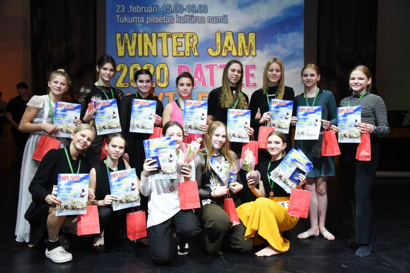 Aizvadītas WINTER JAM sacensības Modernās dejas improvizācijā, Break dance un Hip-Hop