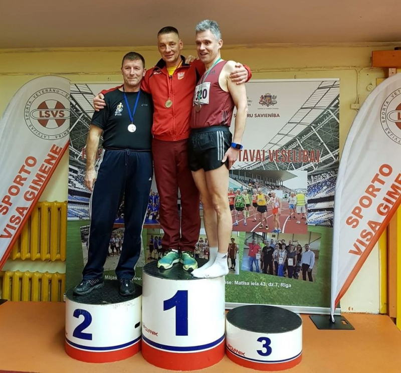 Modris Liepiņš uzvar Latvijas veterānu sporta spēlēs 3 km soļošanā