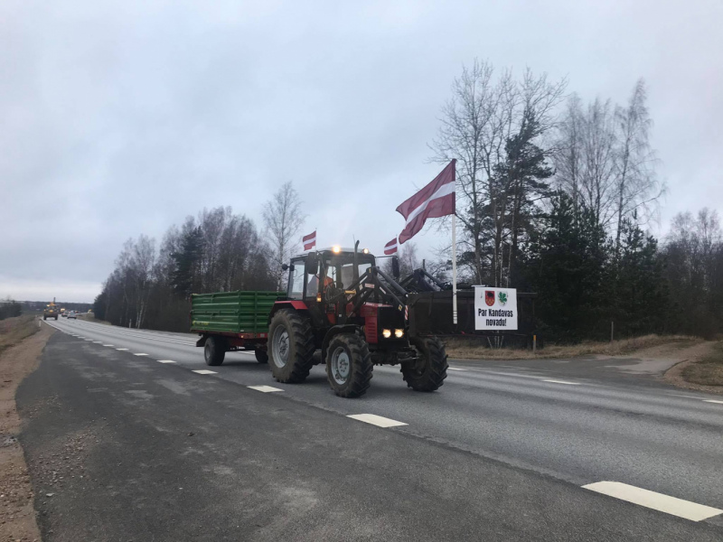 Sāk izskatīt novadu reformu - protesti notiek uz Latvijas ceļiem arī Tukuma, Kandavas un Engures novados