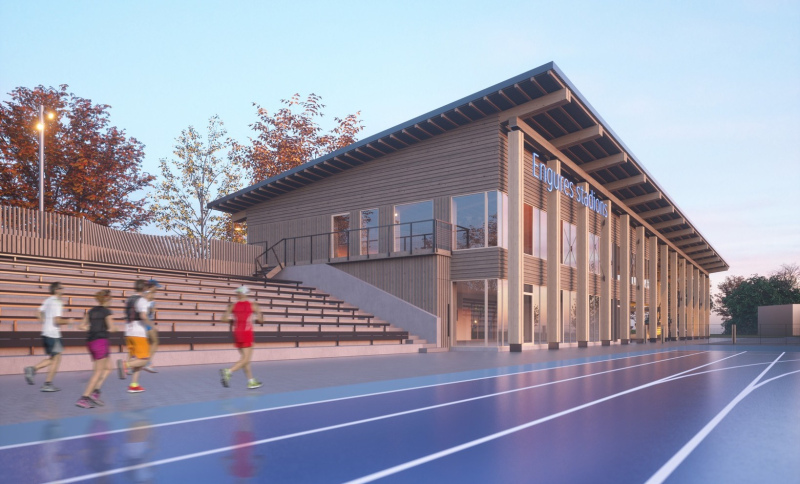 Apstiprināts Engures stadiona pārbūves projekts Apstiprināts Engures stadiona pārbūves projekts