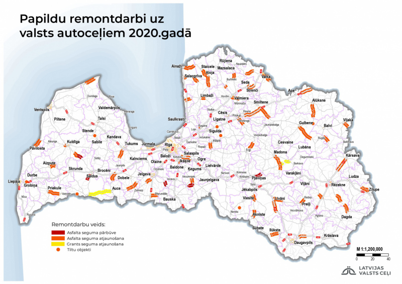 LVC: papildu 75 miljoni eiro tiks ieguldīti galveno un reģionālo autoceļu seguma atjaunošanā un satiksmes drošības projektos