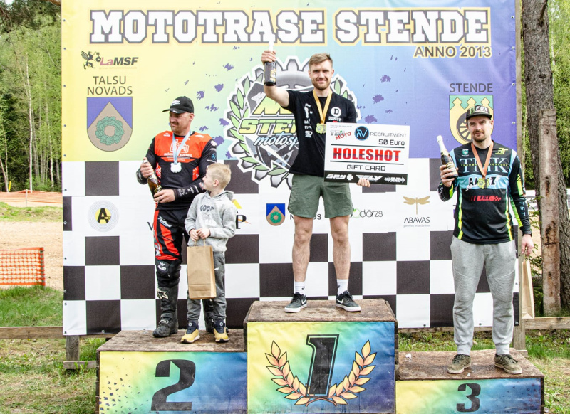 Kokinam un Rožudārzam medaļas Stendes kausa 1. posmā motokrosā Kokinam un Rožudārzam medaļas Stendes kausa 1. posmā motokrosā