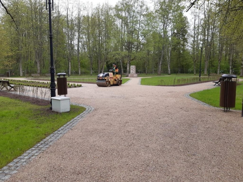 Ķemeros notiek parka, ūdenstorņa un citu objektu atjaunošanas darbi