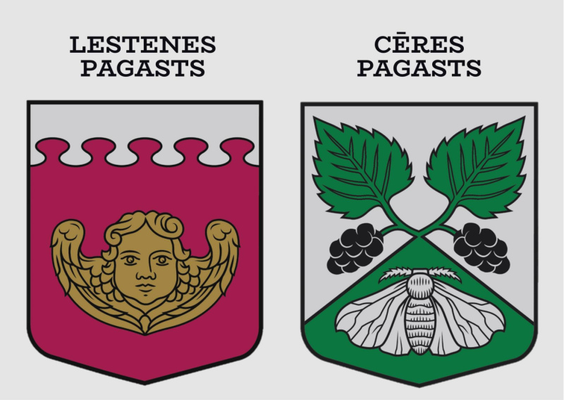 Lestenes un Cēres pagastu ģerboņi atbilst heraldikas prasībām Lestenes un Cēres pagastu ģerboņi atbilst heraldikas prasībām
