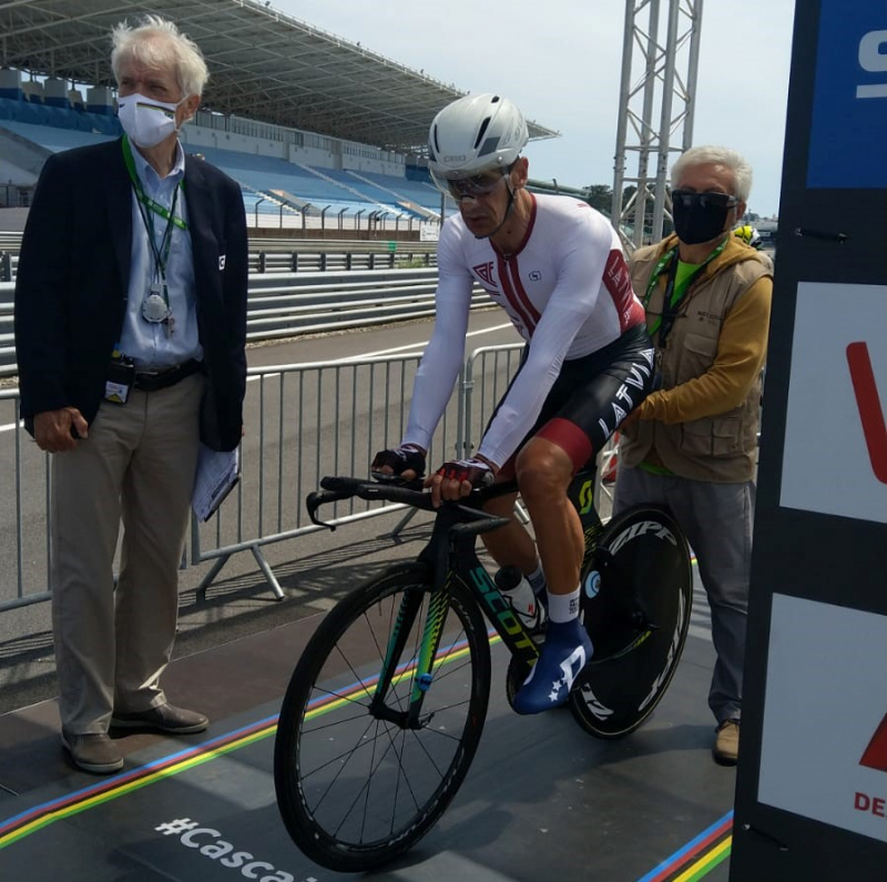 Para-riteņbraucējs Gailišs pasaules čempionāta posmā Portugālē izcīna 16. vietu