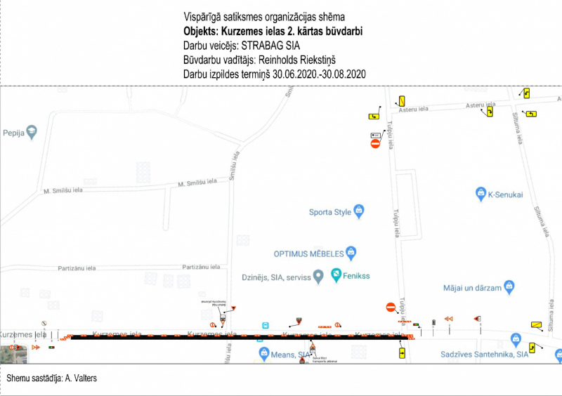 No 2. jūlija kustībai slēgta būs Tulpju iela, Tukumā No 2. jūlija kustībai slēgta būs Tulpju iela, Tukumā
