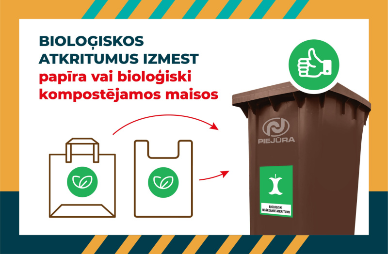 No jūnija Tukuma novadā jāšķiro bioloģiskie atkritumi No jūnija Tukuma novadā jāšķiro bioloģiskie atkritumi