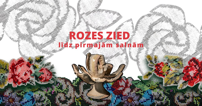 Tukuma Audēju darbnīcā skatama izstāde “Rozes zied līdz pirmajām salnām”