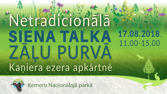 Ķemeru Nacionālais parks aicina uz siena talku zāļu purvā Ķemeru Nacionālais parks aicina uz siena talku zāļu purvā