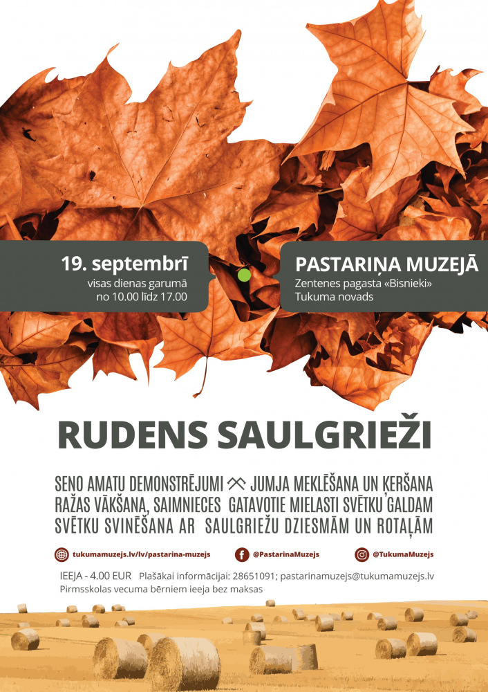 Pastariņa muzejā latviskās tradīcijās godinās Rudens saulgriežus