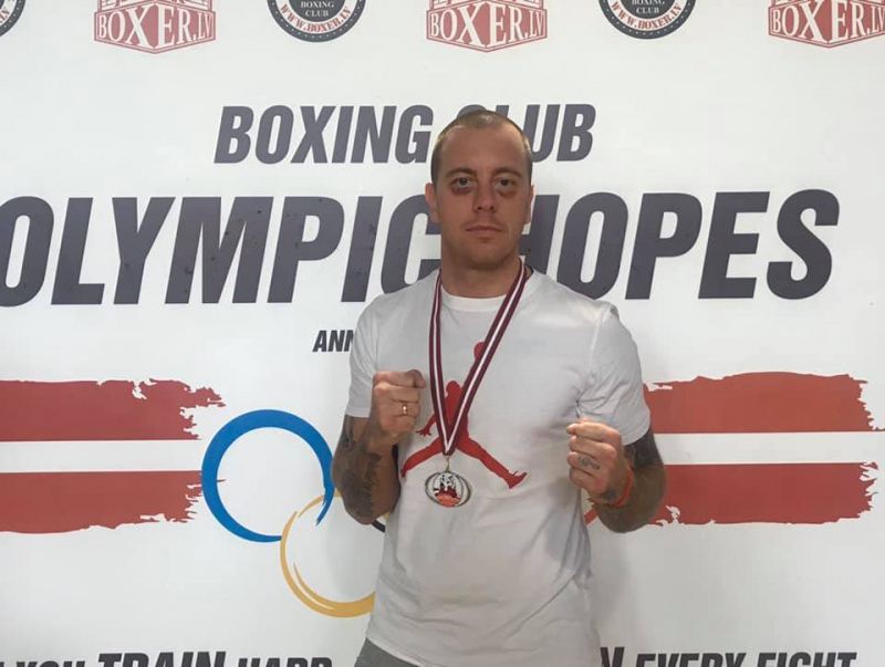 Normunds Zunde Latvijas čempionātā boksā izcīna bronzas medaļu