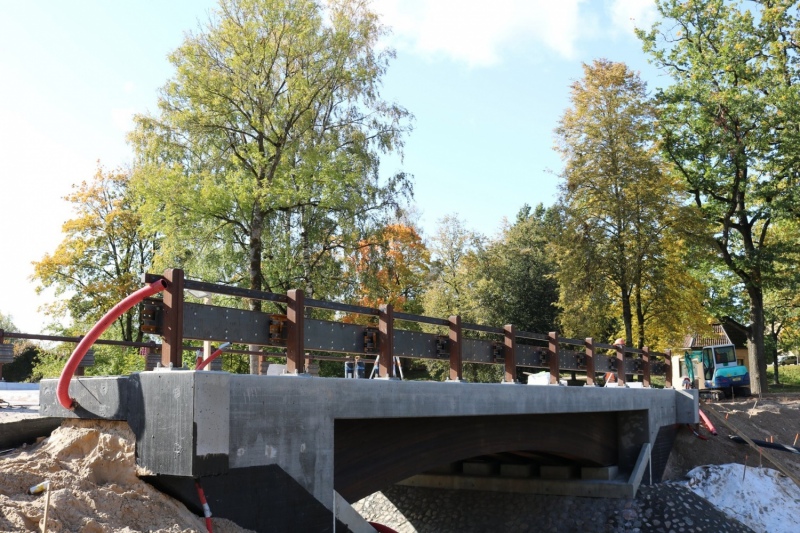 Bikstupes tilta Jaunpilī remontdarbi tuvojas noslēgumam