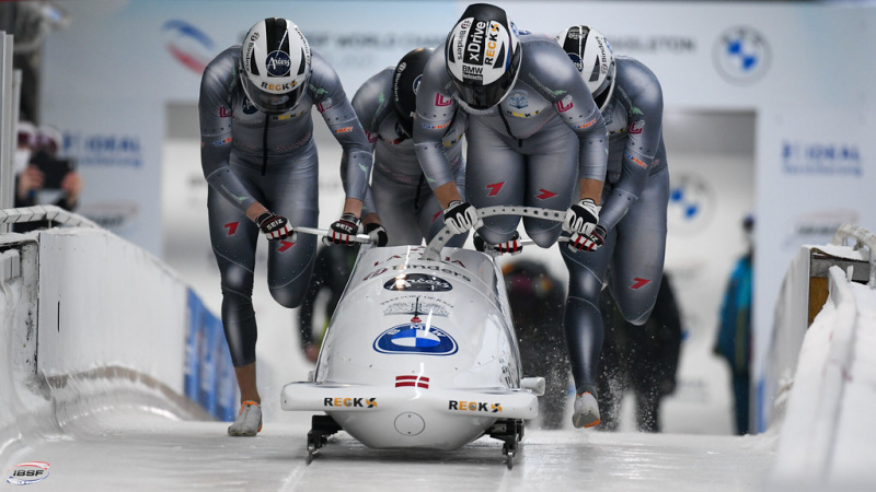 Latvijas bobsleja četrinieku ekipāža ar Spriņģi ierindā Ķīnā Olimpiskās trases testa sacensībās izcīna 3.vietu