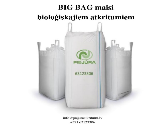SIA "AAS "Piejūra"" piedāvā iegādāties maisus bioloģiskajiem atkritumiem